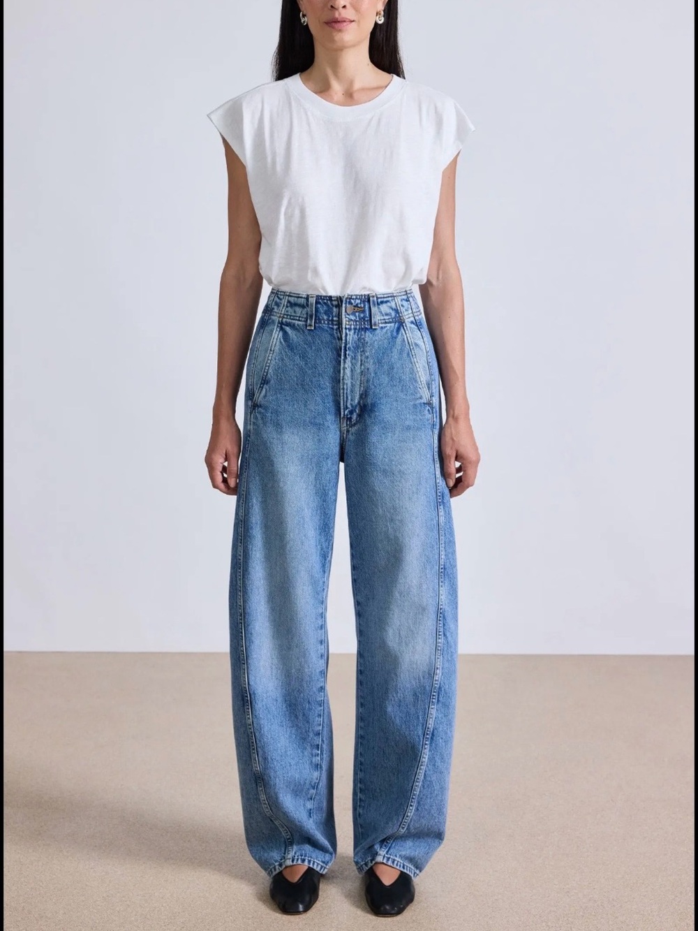 Apiece Apart Meridian Jean Womens High Rise Wide Slouched Leg Size 28